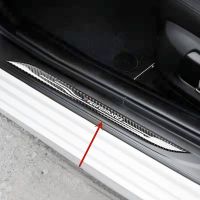 Carbon Fiber Car Door Sill Cover Trim Strips For BMW 3 5 E90 F30 F35 F34 3GT E60 F10 F18 X1 X3 X4 X5 X6 E84 F48 Car Accessories