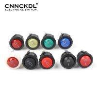 5PCS KCD1 23MM Round Rocker Switch 2/3Pin ON-OFF-ON 2/3 Position 6A/250VAC 10A/125VAC SPST LED Car Push Button Switch With Light