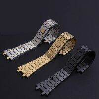 ✁ Watchband 21mm 26mm Men Women Full Stainless Steel Bracelet For AP ROYAL OAK 15400 26331 15500 Watch Strap Folding Buckle