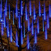 【hot】✺✒✌  Meteor Shower String Lights Festoon Street Garland Decorations for Outdoor Wedding New Year