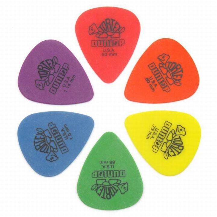⊕ 10pcs Dunlop Guitar Picks Electric Guitar Parts Picks Accessories 6 Kinds Thickness Picks