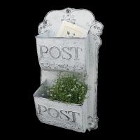 Outdoor Wall Mounted Mailbox Metal Letter Box French Rural Style Wind Storage Box Home Decoration Leaving Message