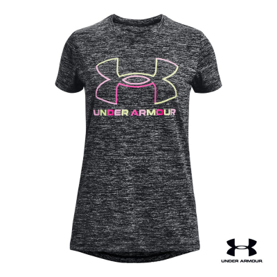 Under Armour UA Girls Tech™ Big Logo Twist Short Sleeve อันเดอร์ อาร์เมอร์ เสื้อออกกำลังกายสำหรับเด็กผู้หญิง