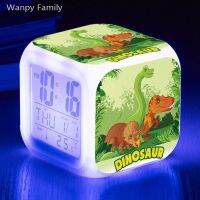 （HOT NEW）นาฬิกาปลุกไดโนเสาร์น่ารักมาก7สี GlowingClock เด็ก39; S Room Wake-Up Table ClockBirthday Gift