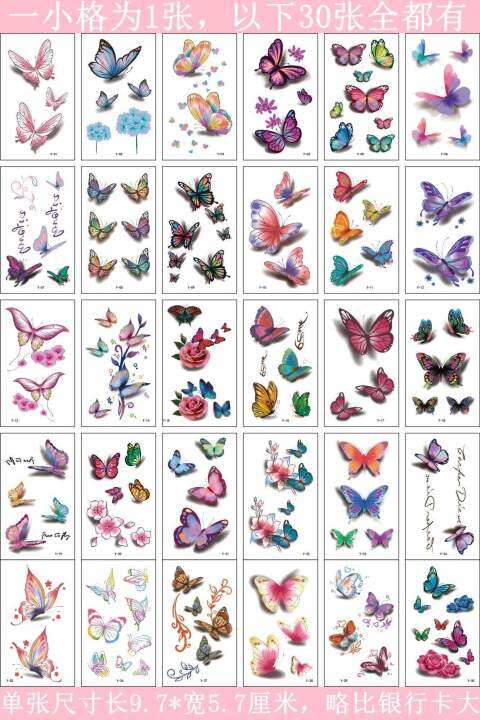 butterfly-tattoo-sticker-3d-three-dimensional-waterproof-womens-lasting-sexy-small-pattern-scar-cover-sticker-rose-tattoo-fresh