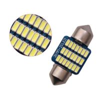 ไฟเพดานรถยนต์ LED 21SMD ชิปขั้วแคปซูล 31MM  มี 2สีให้เลือก ขาว-ไอซ์บลู (ราคา1 หลอด)