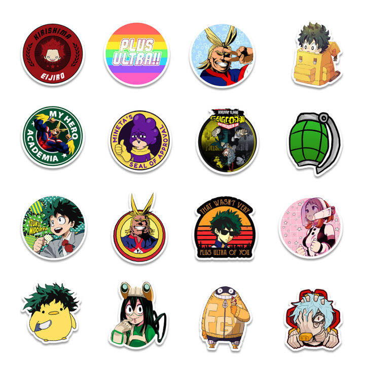 muya-100pcs-my-hero-academia-สติกเกอร์ลายอะนิเมะสำหรับเด็กกันน้ำสติ๊กเกอร์การ์ตูนสติ๊กเกอร์กราฟฟิตี