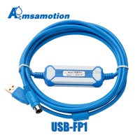 8Pin Original Plug USB-FP1 USB-AFP8550ที่เหมาะสม Panasonic FP1 FP3 Series PLC การเขียนโปรแกรมสายดาวน์โหลด Cable