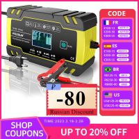 ZZOOI Pro Car Battery Charger 12/24V Touch Screen Pulse Repair LCD Battery Charger For Car Motorcycle Lead Acid Battery Agm Gel Wet