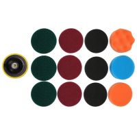 13 Pieces Drill Power Scrubber Brush Scouring Pads &amp; Sponge Cleaning Kit - All Purpose Cleaner Scrubbing Cordless Drill