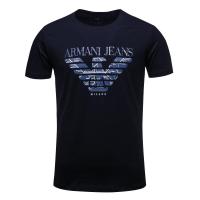 【HOT】Armaniการพิมพ์ เสื้อยืดคอก ลมแขนสั้นผ้าฝ้ายพิมพ์ลายสําหรับผู้ชาย100%cotton