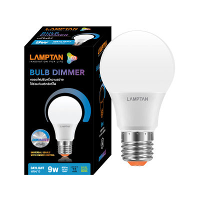 หลอดไฟ LED 9 วัตต์ Daylight LAMPTAN รุ่น BULB DIM E27 [ส่งเร็วส่งไว มีเก็บเงินปลายทาง]