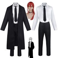 Anime Chainsaw Man Cosplay Makima Costume Black Trench Women Uniforms