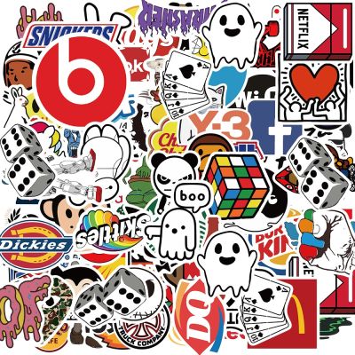 hotx【DT】 10/50/101PCS Anime Brand Cartoon Stickers Skateboard Suitcase Laptop Car Graffiti Sticker Kid
