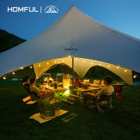 HOMFUL Outdoor canopy camping tent awning dovetail butterfly shaped multi-person picnic rain and sun protection pergola OT0182