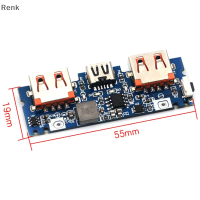 Renk บอร์ดชาร์จแบตเตอรี่ลิเธียมไฟ LED USB คู่5V 2.4A Micro Type-C USB โมดูลชาร์จ18650สำหรับโทรศัพท์มือถือ