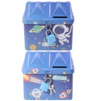 《Huahua grocery》 Bank Box Money Tinkids Saving Piggy Jar Storagemetal Boys Teen Room Decorchristmas Atm Containers Can Pot Bill Mini Safe Candyเงินและธนาคาร