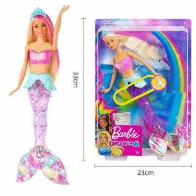 Mattel Barbie luminous mermaid princess girl play house toy gift can be launched into the water toy GFL82