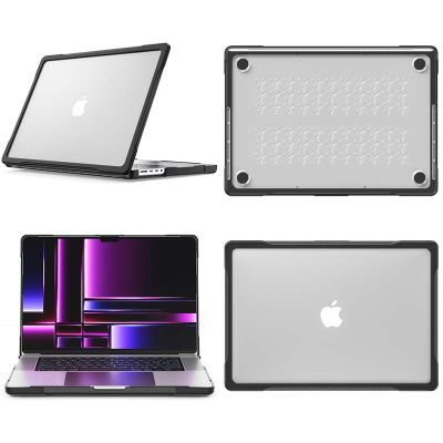 เคสป้องกันการตกแบบใสสำหรับ2021 Macbook Pro 16 16.2นิ้ว A2485 2023 MacBook Pro 16 M2ฝา A2780กันกระแทกสูงสุดเคสป้องกัน MacBookPro16