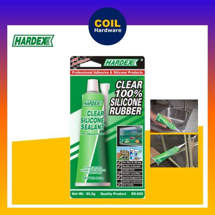 HARDEX RS850 Clear Silicone Sealant Rubber Adhesive Glue Lazada