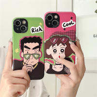 ลายการ์ตูนน่ารัก Buntstift Shin Misae Hiroshi สำหรับ IPhone 14 13 12 11 Pro Max สำหรับเคสโทรศัพท์คุณภาพสูงแฟชั่นความคิดสร้างสรรค์