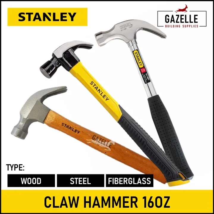 Stanley Claw Hammer Wood / Steel / Fiberglass 450g / 16oz - 51-339 / 51339  / 51-081 / 51-391 51-071