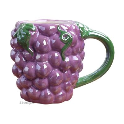 แก้วกาแฟเซรามิค รูปผลไม้น่ารัก ทนทาน ใช้ซ้ําได้ สําหรับบ้าน ออฟฟิศ เทศกาล 【AUG】