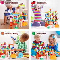 Hot Marbles Run Catapult Track Building Blocks สไลด์ลูกปัดของเล่นเพื่อการศึกษาเด็กของขวัญ Race Balls ของเล่น Marble Track Race Set