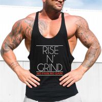 Mens Bodybuilding Fitness Tank Top Racerback Graphic Singlet