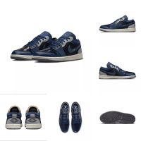 มาใหม่【Original】 NK * A J 1 Low S- E- Craft- "Obsidian" Casual Fashion Basketball Shoes Men S And Women S Sports Shoes