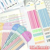 160 Sheets Posted It Transparent Sticky Notes Self-Adhesive Reading Book Annotation Notepad Bookmarks Memo Pad Index Tabs Cute