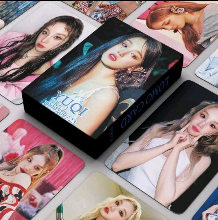 55pcsbox Yuqi Gi Dle Photocards Album I Feel Lomo Cards Gidle Kpop Postcards Lazada Ph 3332