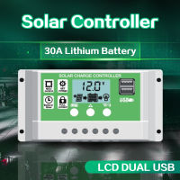 30A MPPT Solar Charge Controller แผงชาร์จพลังงานแสงอาทิตย์ จอแสดงผล Dual USB 10A/20A/30A/50A/60A