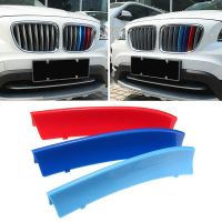 กระจังหน้ารถยนต์3ชิ้นคุณภาพสูงหน้าปกแผ่นอุปกรณ์ตกแต่ง3สีสำหรับ BMW X1 E84 2010-2015