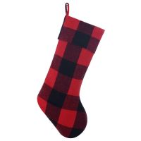 New arrive Free Shipping red and black Plaid Body Christmas Stocking Christmas tree Decoration Socks Tights