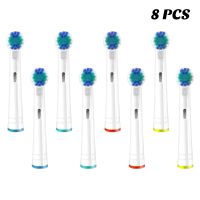 8x Electric Toothbrush Heads For Oral B Toothbrush Heads 3D Floss Cross Action Sensitive Brush Heads Soft Bristles