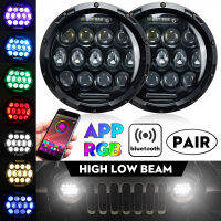 แอพพลิเคชั่น2Pcs RGB ไฟหน้ารถมอเตอร์ไซค์แบบ Led DRL ไฟกลมหน้ารถไฟเลี้ยวไฟสัญญาณสำหรับรถจี๊ป Lada Niva 4x 4รถกระบะ SUV 156W