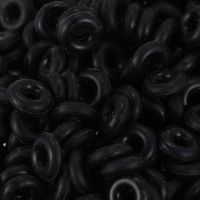 3000 Black Rubber Stopper Rings/ Silicone Beads Fit European Clip Beads