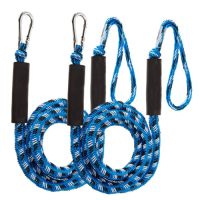 2 Packs Boat Bungee Dock Lines Bungee Cords Docking Rope Stretches 4-5.5ft Mooring Rope Foam Float Fishing Boat Accessories