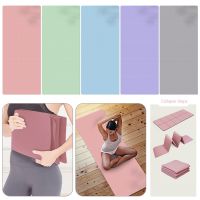 ♣♘☎ TPE Yoga Mats Pilates Reformer Mat Soft Foldable Pilates Gymnastics Mat Breathable Portable Shock-absorbing Sports Equipment