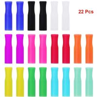 22Pcs Metal Straw Cover Reusable Straws Tips Silicone Straw Tips Multi-color Food Grade Straws Tips Covers Only Fit for 1/4 In