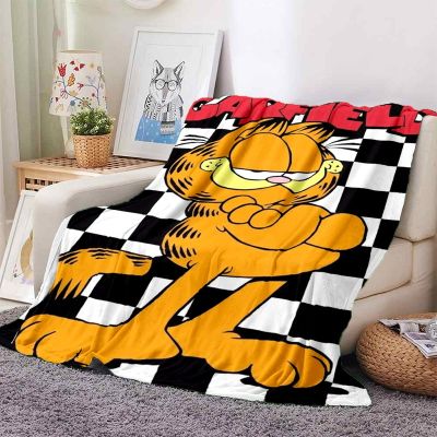 Get Cozy and Comfy with Garfield Cartoon Animation Movie Blanket - Perfect for Sofa, Office, Nap, and Air Conditioning  86