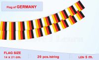 ธงชาติเยอรมัน (ธงราวเยอรมัน)  Germany Flag Small Flag Decoration Germany Small Flag ธงชาติสหพันธ์สาธารณรัฐเยอรมนี สำหรับประดับตกแต่งในงาน ตกแต่งสถานที่ ราคาถูก ส่งฟรี