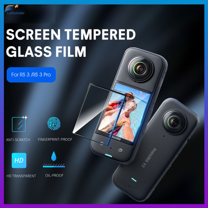 2pcs-hd-screen-protector-กระจกเทมเปอร์ฟิล์มกันรอยกันรอยขีดข่วนสำหรับ-insta360-x3-action-camera