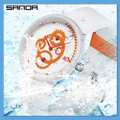 SANDA Net Red New Fashion Electronic Watch Junior High School Mens and Womens Watch Silicone Simple Waterproof Watch 3216