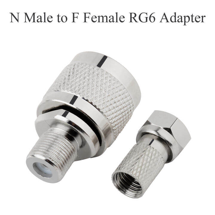 RF Coaxial Connector N Male to F Female Adapter Squeeze Connection Kit Fit RG6(755) Coaxial