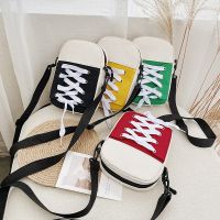 COD DSFGREYTRUYTU Child PU Canvas Shoes Shape Bag Tote Satchel Fashion Shoulder Bag Mini Handbag