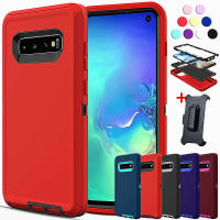 360เคสแบบไฮบริดกันกระแทกเต็มรูปแบบสำหรับ S10 Samsung Galaxy S10 + Plus S10e Note 10 /Note 10 /Note 10 Pro Defender ฝาครอบ W/ คลิปหนีบเข็มขัด