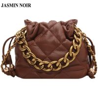 HOT ●♟❦✎ JASMIN NOIR Lattice Pleated Bucket BagChain Handle Womens Handbag Luxury Shoulder Bag