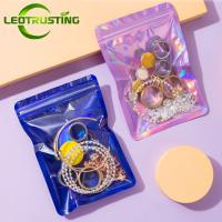 【CC】 100pcs Anti Oxidation Jewelry Earring Necklace Plastic Holographic Snack Resealable Pouches